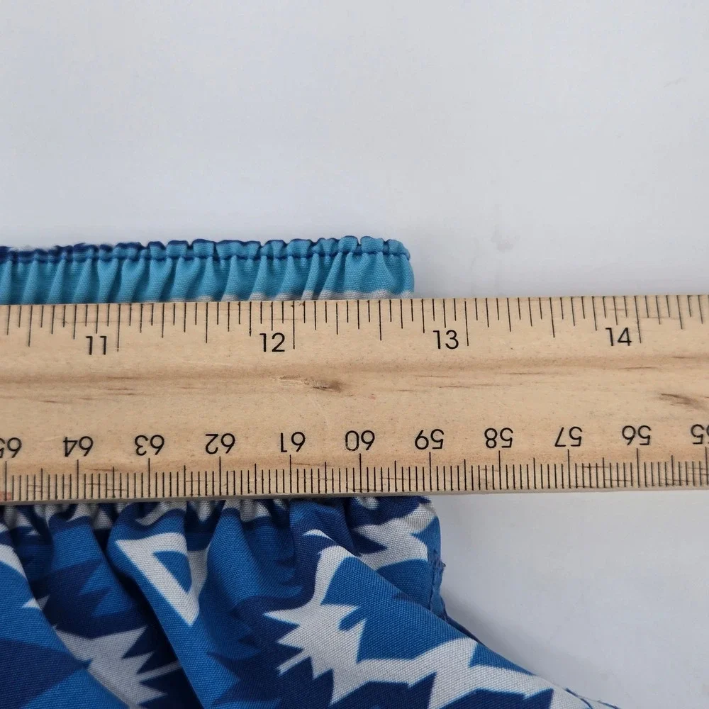 Chubbies Swim Trunks Geometric Aztec Southwest Blue Board Shorts Small 5.5